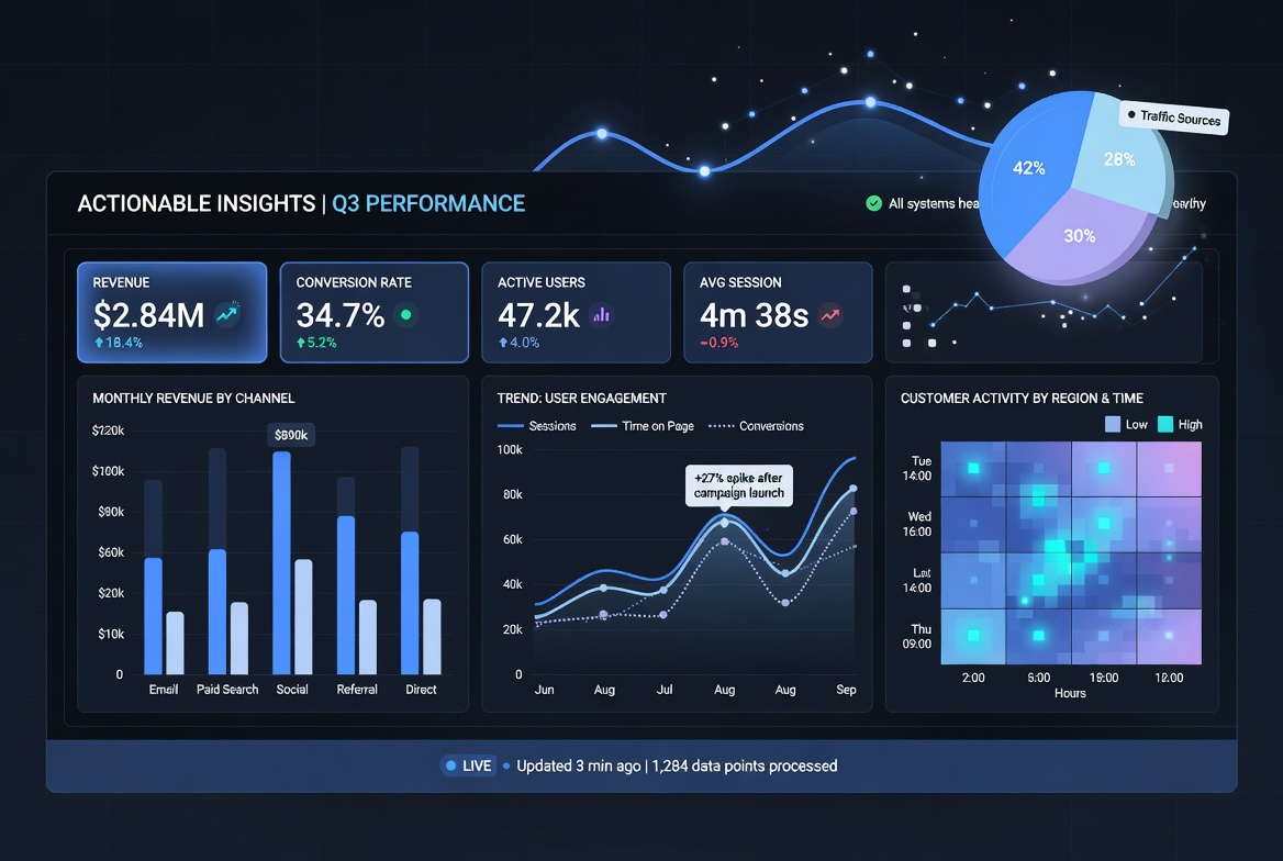 Custom analytics dashboard